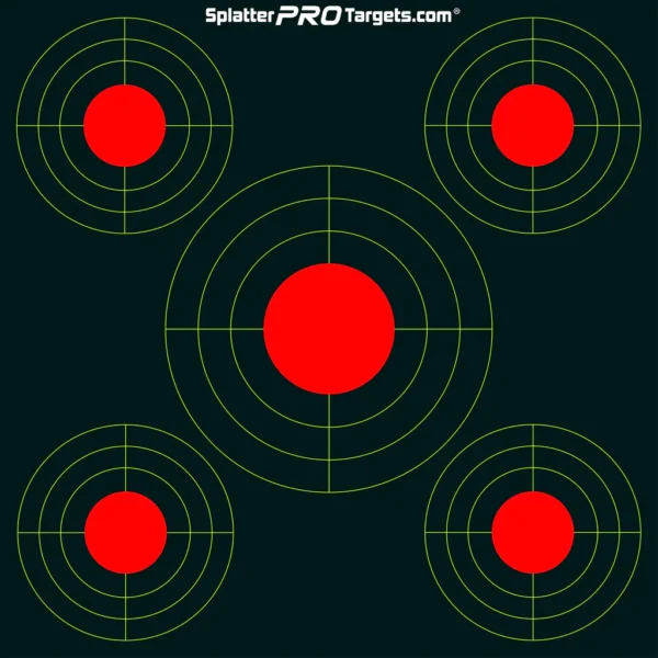 12×12 Multi Bullsey Splatter Target-10pk