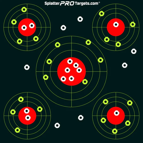 12×12 Multi Bullsey Splatter Target-10pk